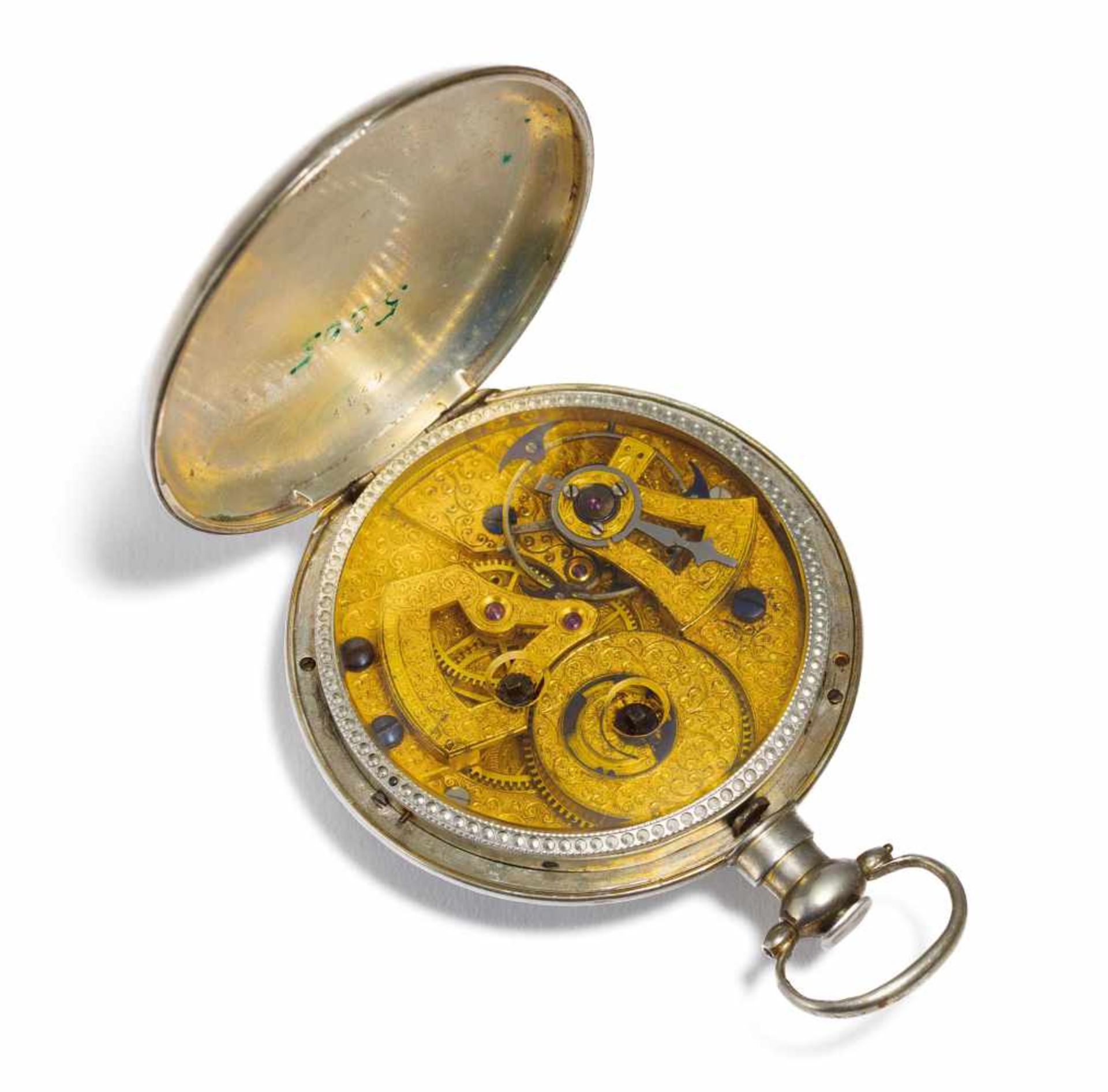 BOVET POCKET WATCH WITH THE CHINESE ZODIAC IN COLOR. Switzerland for the Chinese market. Ca. 1840. - Bild 2 aus 2