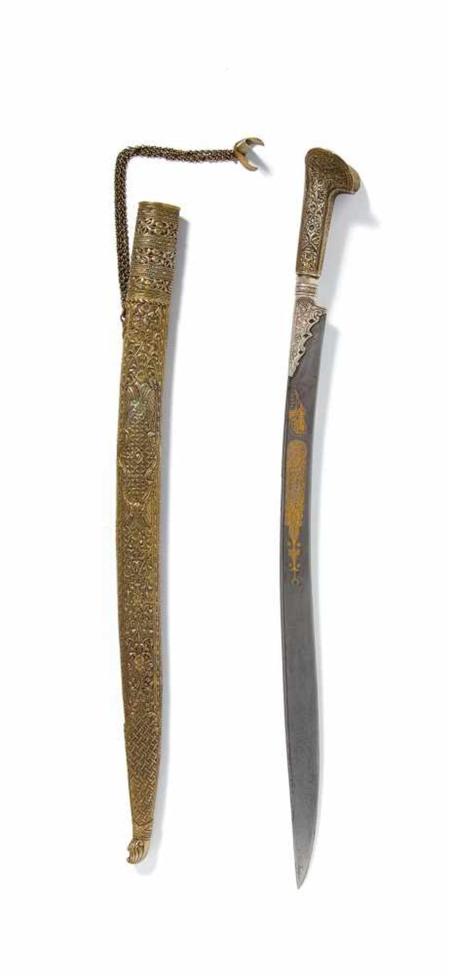 IMPORTANT YATAGAN SWORD. Persia or Caucasus. Dated in Islamic calendar to 1227 (=1812 in Western