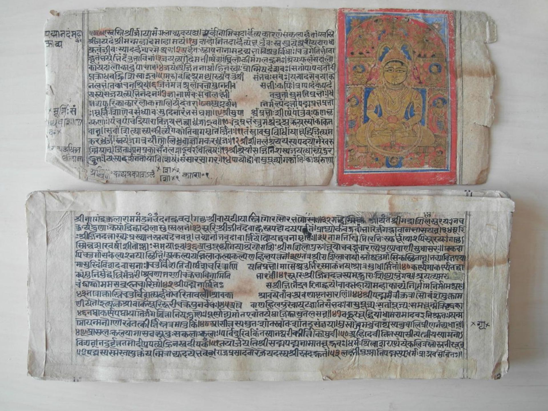 THREE ILLUSTRATED MANUSCRIPTS. India. 18th/19th c. Ink, pigments, partly with gold leaf on paper. a) - Bild 22 aus 23