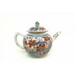 Chinees porseleinen Imari trekpotje met floraal decor, Qianlong, 18e eeuw, h. 11 cm (minime