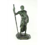 bronzen beeld 'Le Chemin Parcouru', gesigneerd G. Colin, h. 52 cm