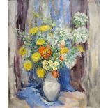 Henk Gorter (1908-1974)doek, 70 x 60, stilleven met bloemen in vaas, gesigneerd r.b.