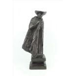 Erik Claus (1936-)gepatineerde bronzen sculptuur op integrale voet, getiteld: Il Dottore, h. 38 cm