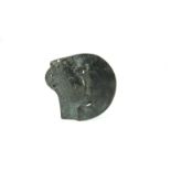 Fons Bemelmans (1938-)bronzen sculptuur met voorstelling van hoofd, gemonogrammeerd FB, h. 9 cm -