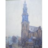 Pieter Willem de Kievit (1889-1965)doek, 74 x 57, Westertoren, gesigneerd l.o.