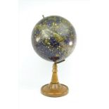 Duitse lithografische hemelglobe op houten voet, adres: Paul Rath, Leipzich, jaren '30, h. 55 cm.