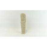 Benzi Mazliahstenen sculptuur met voorstelling van mannelijk naakt, gemonogrammeerd BM, h. 36 cm -