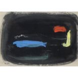 Eugène Brands (1913-2002)gouache, 19 x 27,5, 'Nacht: een compositie', gesigneerd l.o. met initialen,