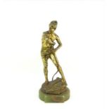 Peinte, Henri (1845-1912)Franse bronzen sculptuur van boogschutter, getiteld: 'Sarpedon'. h. 32 -