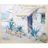 Adrianus Johannes Zwart (1903-1981)gouache, 38 x 47, 'Huisje aan de haven van S. Tropez', gesigneerd