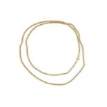 18 krt. gouden schakelketting, lengte: 80 cm., breed: 3 mm., gewicht: 25,5 gram- - -29.00 % buyer'