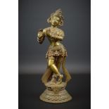 bronzen sculptuur met voorstelling van Shiva, Rajasthan, 19e/ begin 20e eeuw, h. 27 cm - - -29.