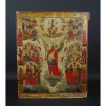 Russische ikoon, de dag des oordeels, 18e eeuw, l. 45 br. 36 - - -29.00 % buyer's premium on the