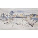 David Schulman (1881-1966)aquarel, 21,5 x 37, Landschap bij Lochem, gesigneerd en gedateerd r.o.