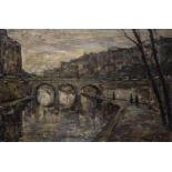Barend van Voorden (1910-2000)doek, 59 x 86, 'Langs de Seine', gesigneerd r.o.- - -29.00 % buyer's