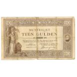 Nederland. 10 gulden. Muntbiljet. Type 1894. - Fraai.(Alm. 34-3. PL29.c3.). Serienummer FI02432.