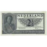 Nederland. 2½ gulden. Muntbiljet. Type 1949. Juliana - UNC.(Alm. 16-1b.). Serienummer 5UA031897. -