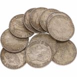 Belgium. Leopold II. Lot (11) 5 Francs. Ca 1870.VF +.Belgium. Leopold II. Lot (11) 5 Francs. Ca