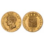 Gouden dukaat (3e type) Lodewijk Napoleon 1809. Prachtig.Gouden dukaat (3e type) Lodewijk Napoleon