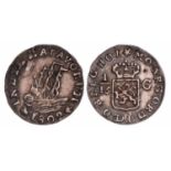 Nederlands-Indië. 1/16 Gulden Bataafse Republiek 1802. Zeer Fraai +.Nederlands-Indië. 1/16 Gulden