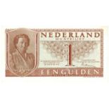 Nederland. 1 gulden. Muntbiljet. Type 1949. Juliana - UNC.(Alm. 07-1a. PL7.s2.). Serienummer