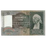 Nederland. 10 gulden. Bankbiljet. Type 1940 I. Emma - Zeer Fraai +.(Alm. 41-1.). Serienummer