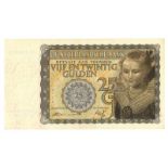 Nederland. 25 gulden. Bankbiljet. Type 1940. Prinsesje - Prachtig.(Alm. 77-1. PL62.r.).