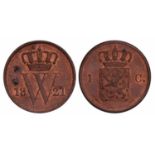 1 Cent Willem I 1821 U. FDC.1 Cent Willem I 1821 U. FDC.