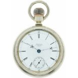 Zakhorloge Waltham "Crescent Street" - Herenzakhorloge - Handopwindbaar - 1887.Staat: Goed -