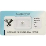 IGI Rond Briljant geslepen diamant 0.46 ct.Kleur: F, Zuiverheid: VS1, Cut: Very Good, Polish: Very