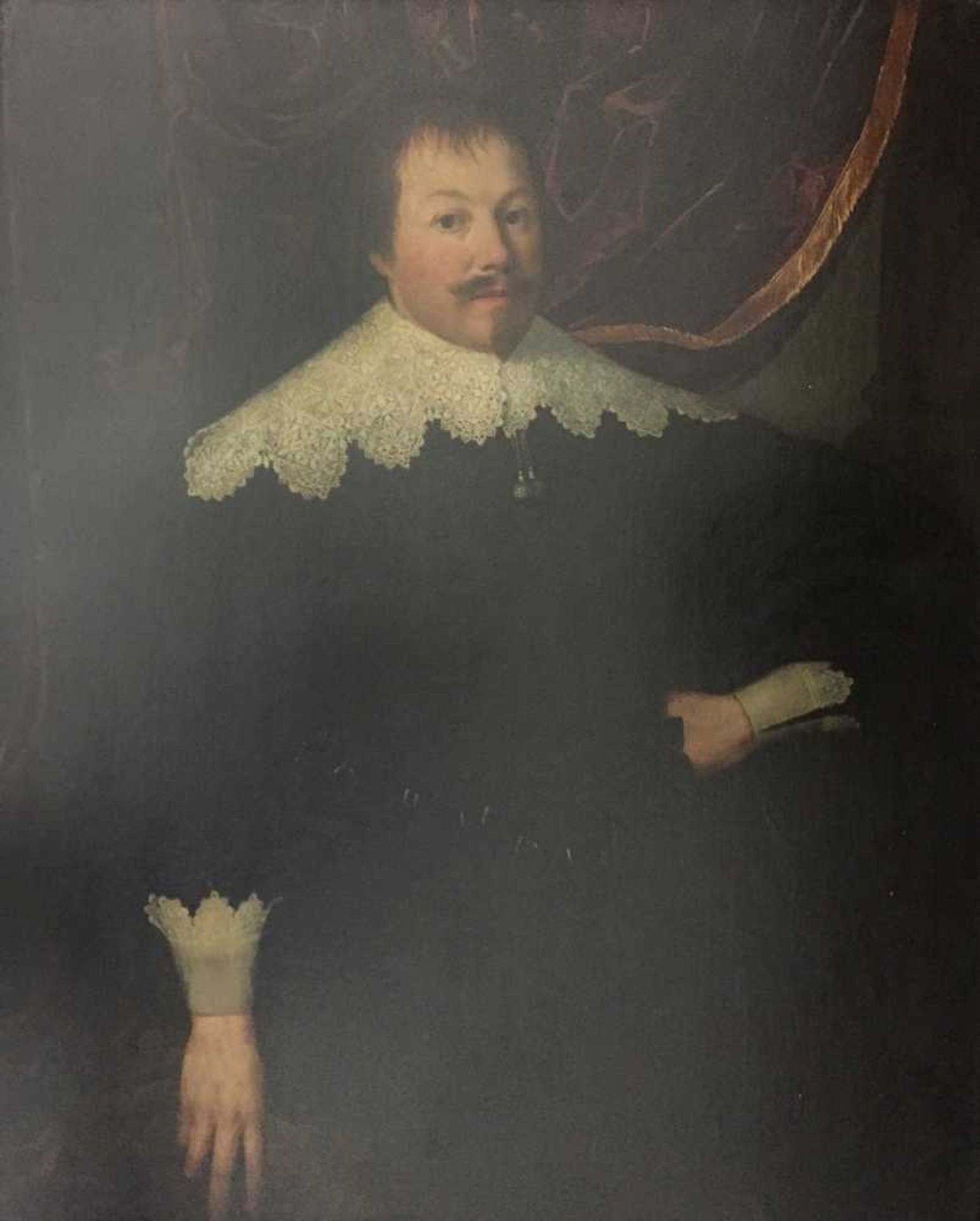 Omgeving Bartolomeus van der Helst (Haarlem 1613 - 1670 Amsterdam). Kniestuk van een aanzienlijke