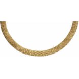 Tiffany & Co. Somerset Mesh collier geelgoud - 18 kt.Extra veiligheidssluiting. Originele