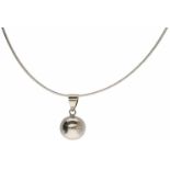 Design collier met hanger zilver - 925/1000.L: 43 cm. Gewicht: 8 gram.Design necklace with pendant