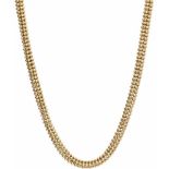 Schakelcollier geelgoud - 14 kt.L: 45 cm. Gewicht: 29,2 gram.Necklace yellow gold - 14 ct.L: 45