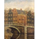 Salomon "Sal" Meijer (Amsterdam 1877 - 1968 Blaricum). Amsterdams grachtgezicht, vermoedelijk hoek