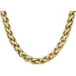Vossenstaart schakel collier geelgoud - 14 kt.L: 84 cm. Gewicht: 78,1 gram.Foxtail link necklace