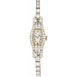 Zenith Art Deco - ca. 3.42 ct. diamant - Dameshorloge - Handopwindbaar.Staat: Zeer goed -