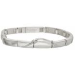 Lapponia design armband zilver - 925/1000.Met veiligheidsachtje. L: 18,5 cm. Gewicht: 20,4 gram.