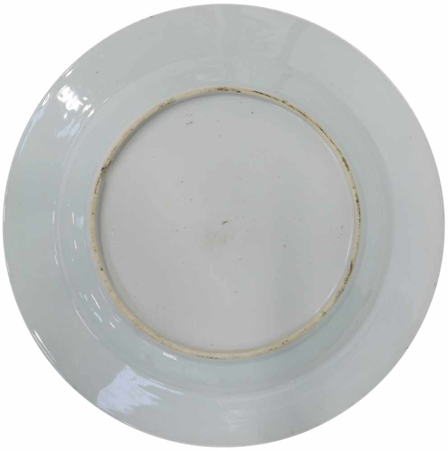 Een porseleinen schotel met bloemendecor. China, Qianglong.Minimale randschade en chip uit onderkant - Bild 2 aus 2