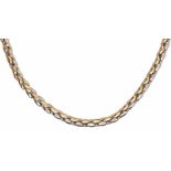 Anker collier bicolor goud - 14 kt.L: 45 cm. Gewicht: 34,8 gram.Anchor link necklace bicolor
