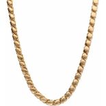 Schakelcollier rosegoud - BWG 10 kt.Met veiligheidsachtje. L: 81,5 cm. Gewicht: 29,1 gram.Necklace