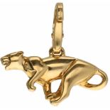 Cartier Panther hanger geelgoud - 18 kt.Rennende panter, serienummer: 991960. LxB: 2,2 x 2,3 cm.