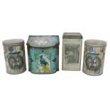 Een lot van vier oude blikken w.o. van van Melle's.A lot consisting of four old tins including one