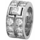 Marc Roure 'Chut… Je t'aime' ring witgoud, ca. 2.65 ct. diamant - 18 kt.1 Princess geslepen