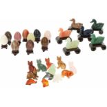 Een lot van diversen miniaturen uit mineraal gesteente.A lot with diverse miniatures from mineral