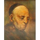 Jan Theuns (Breda 1877- 1961).Portret van een geleerde. Olieverf op paneel. Gesigneerd