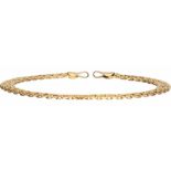 Schakelarmband geelgoud - 14 kt.Zonder sluiting. L: 18,5 cm. Gewicht: 5,9 gram.Bracelet yellow