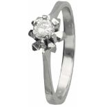 Solitair ring witgoud, ca. 0.23 ct. diamant - 18 kt.1 Briljant geslepen diamant (ca. 0.23 ct.).