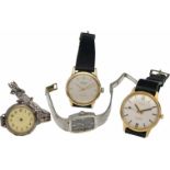 Lot van 4 horloges - Herenhorloge - Mechanisch.Staat: Gebruikt - Plexiglas - 3 handopwindbare