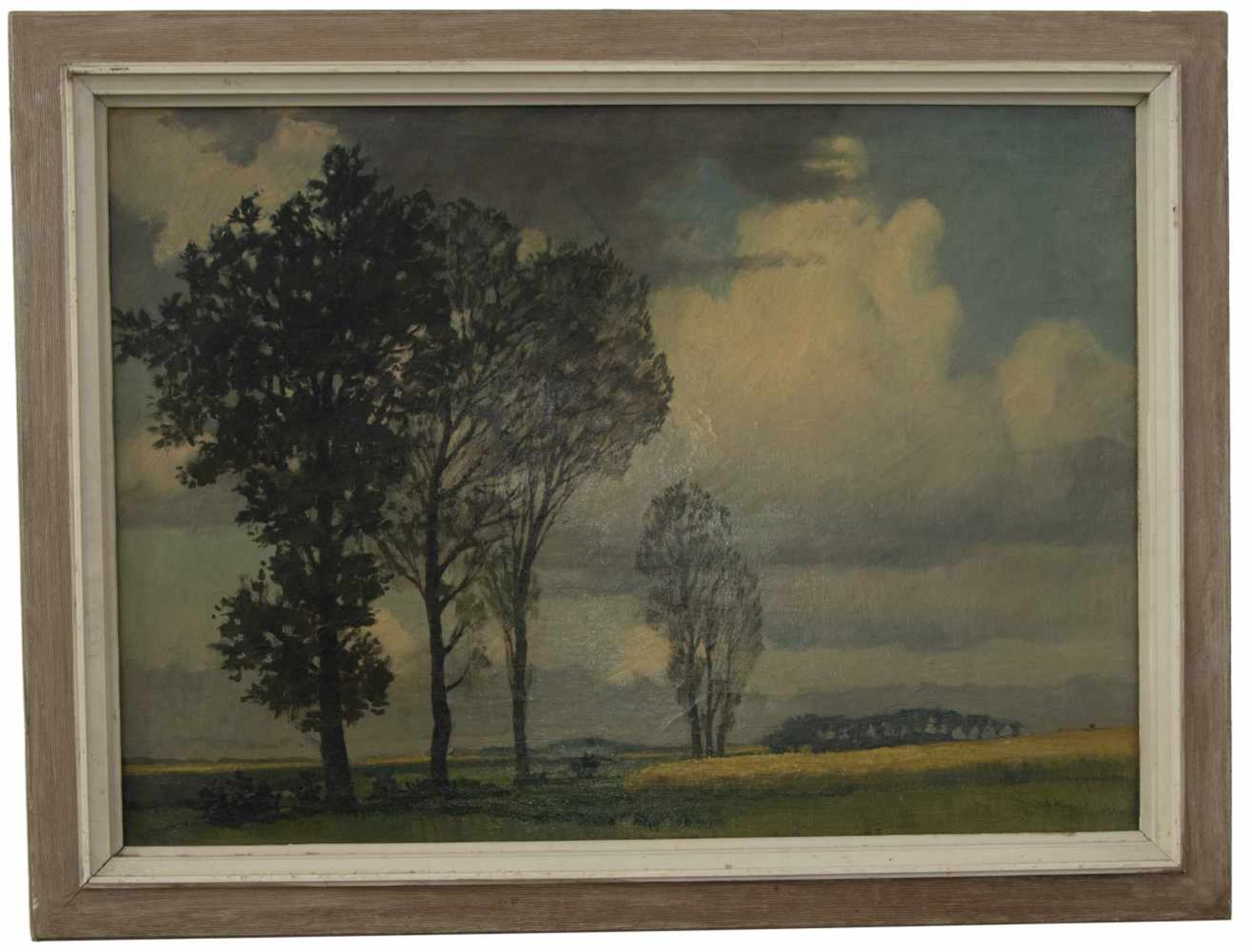 Adam Potgieter (Amsterdam 1899 - 1982 Zwanenburg).Een landschap - "Lente in de Polder". Olieverf. - Bild 2 aus 3